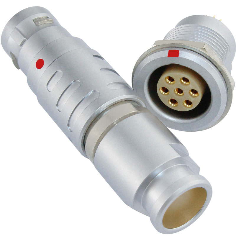 長(zhǎng)方捷連接器_7芯推拉自鎖插頭插座_電子儀器儀表測(cè)試線束